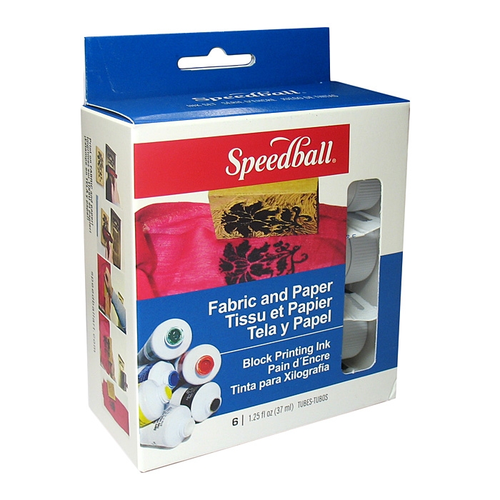 Speedball Block Printing Ink 1.25 oz, Oil-Based, 6/Pkg