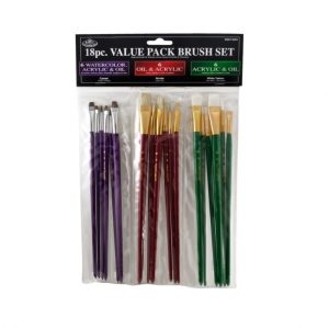 ROYAL & LANGNICKEL VALUE PACK BRUSH SET/18PCS