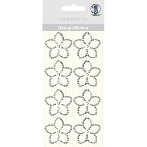URSUS  Design sticker "flower" silver