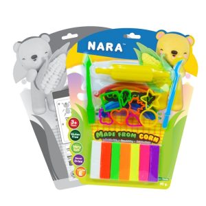 NARA CORN CLAY  7 COLOURS STICKS OF CORN CLAY (90g.) + MOLDS SET