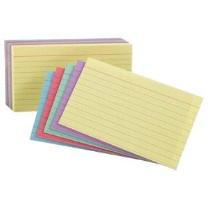 MESCO INDEX CARDS 3X5", 4x6" 160GSM, 100SHEETS/PACK, COLORED