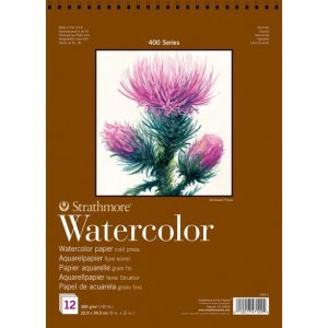 STRATHMORE WATERCOLOR PAPER COLD PRESS-WIRE BOUND 300 g/m 12 SHEETS