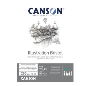 Canson® Illustration Bristol Pad 250 gsm 20 Sheets.