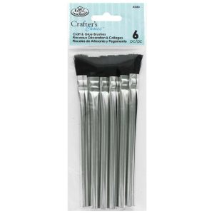 ROYAL & LANGNICKEL CRAFT AND GLUE BRUSH-6PCS SET