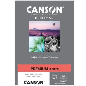 CANSON® 4×6″ Photo & Creative Photo Paper Digital Premium Lustre 255gsm 50Sheets.