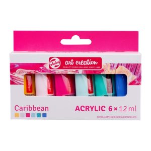 TALENS ART CREATION Acrylic colour set Caribbean 6 x 12ml.