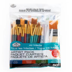 ROYAL & LANGNICKEL® 50pc All Media Variety Artist Brush Set