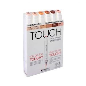 ShinhanArt TOUCH Twin 6Pcs Brush Marker SET (Skin tones)
