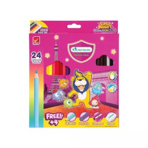MASTER ART Premium Grade Coloured Pencils Set of 24colors Super Bright.
