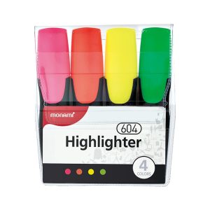 MONAMI 604 HIGHLIGHTER SET OF 4 COLOUR