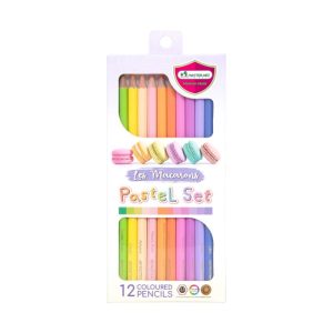 Master Art colored pencils, 12 long pastel colors,