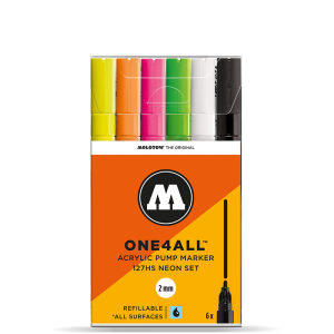 MOLOTOW ONE4ALL ACRYLIC MARKER 127HS NEON-SET