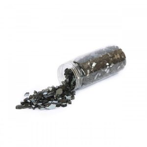 Reflective Crushed Glass Black