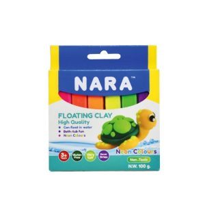 NARA FLOATING CLAY 100g x 6pcs NEON COLORS IN PAPER BOX