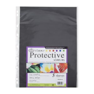 CLEAR PLASTIC PRESENTATION SLEEVES/5pcs