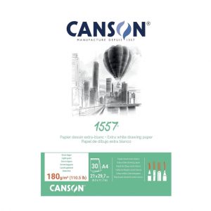 Canson® 1557 Extra White Sketch Pad 180g/m² 30 Sheets.