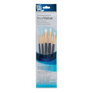 PRINCETON REAL VALLUE WHITE TAKLON BRUSH SET OF 5