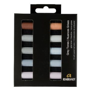 REMBRANDT SOFT PASTELS GREY TONES SET 10 PCS