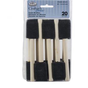 ROYAL & LANGNICKEL Crafter's Choice Foam Brushes 1"- Set of 20pcs.