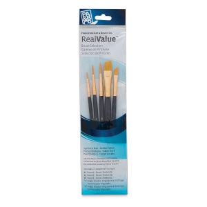 PRINCETON REAL VALUE GOLDEN TAKLON BRUSH SET OF 5