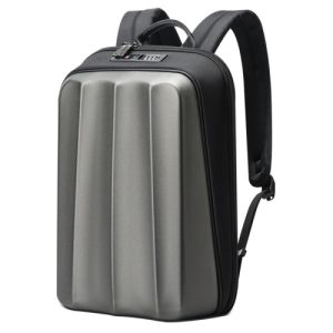 Bopai Large Capacity Hard Shell Password Lock Backpack (Gray)