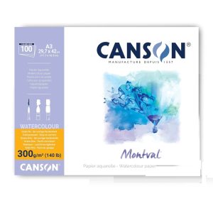 Canson Montval Watercolour Paper Block Cold Pressed 300gsm 100Sheets