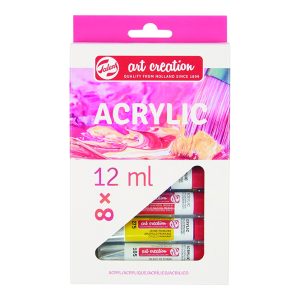 TALENS ART CREATION Acrylic Colour Set 8 x 12ml.