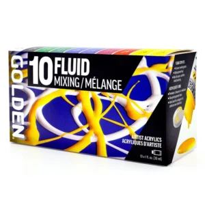 GOLDEN ACRYLICS Fluid Mixing Set 30 ml x 10 Colors