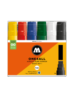MOLOTOW ONE4ALL 15 mm Acrylic Pumb Marker 6 pcs/Sets.